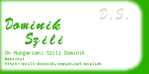 dominik szili business card